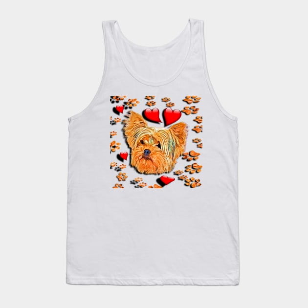 Yorkshire Terrier Dog Lover Graphic Design Yorkie Tank Top by tamdevo1